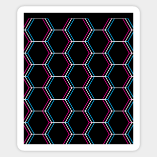 Trippy Honeycomb Pattern Sticker